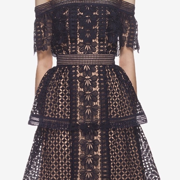 NWT Authentic Off Shoulder Guipure Dress UK 8 - Picture 2 of 6